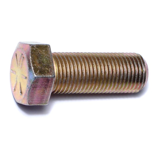 Midwest Fastener Grade 8, 9/16"-18 Hex Head Cap Screw, Zinc Yellow Steel, 1-1/2 in L, 5 PK 65503 - main